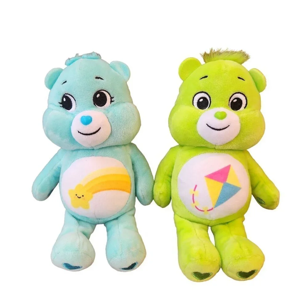 Care Bears Bundle (2) WIsh Bear and Do Your Best Bear 10" Plushie - Picture 1 of 9